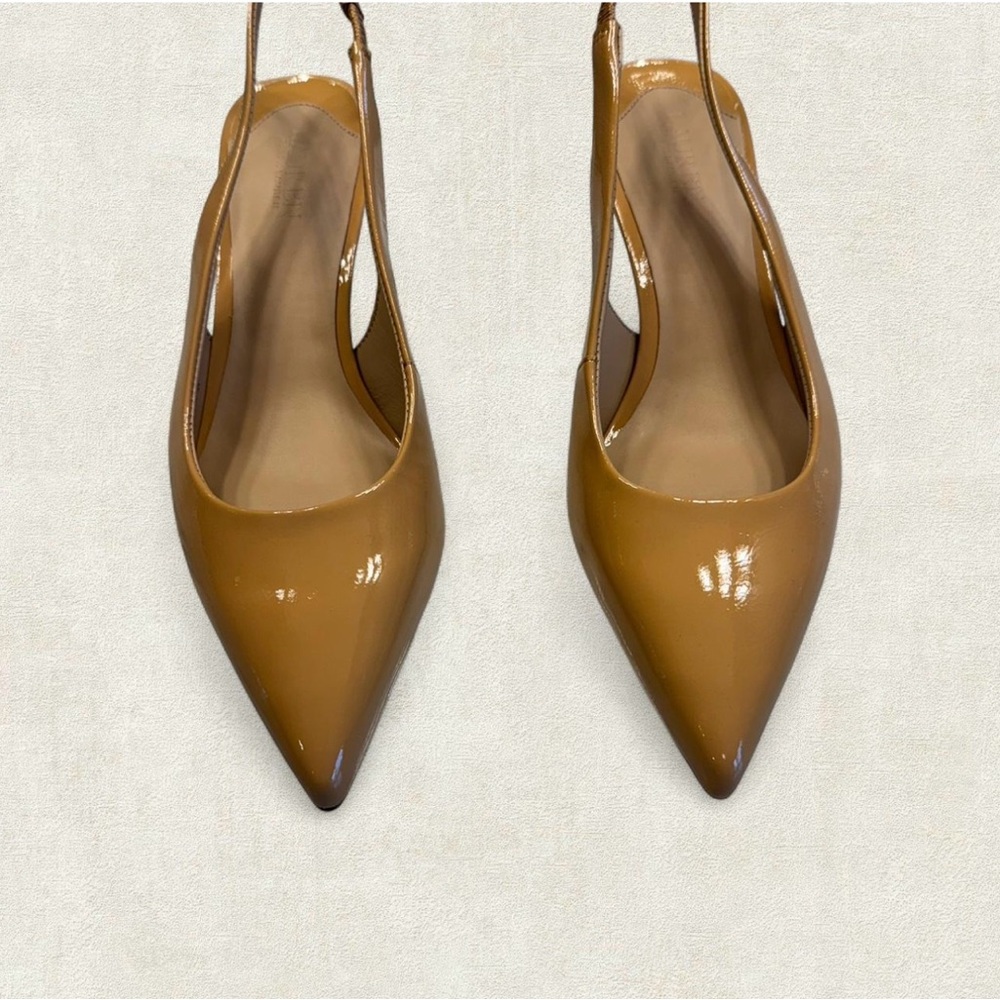 Ralph Lauren Camel Pointed Slingback Heels